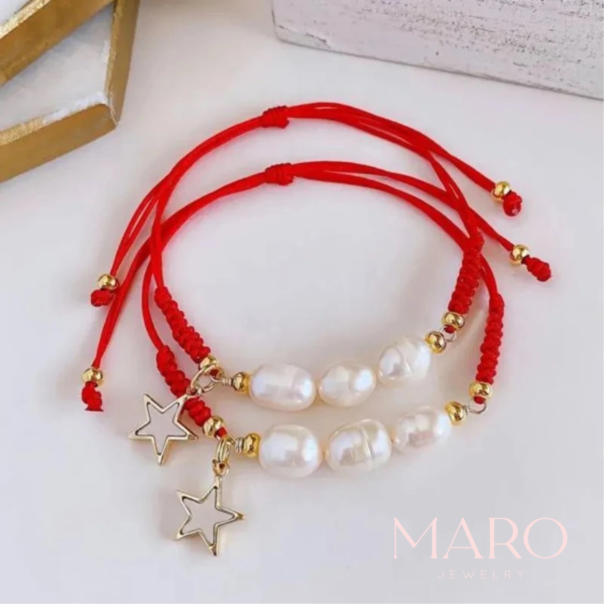 LUCKY RED STRIBG BRACELET - MARO JEWELRY