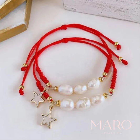 LUCKY RED STRIBG BRACELET - MARO JEWELRY