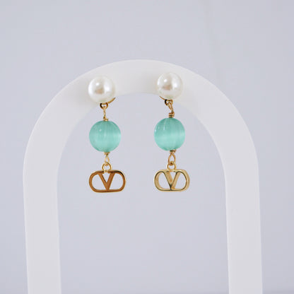 V Green Earring by MARO product detail