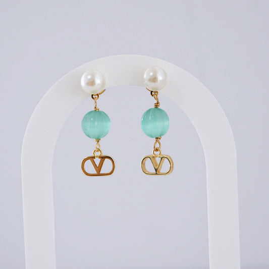 V Green Earring by MARO product detail
