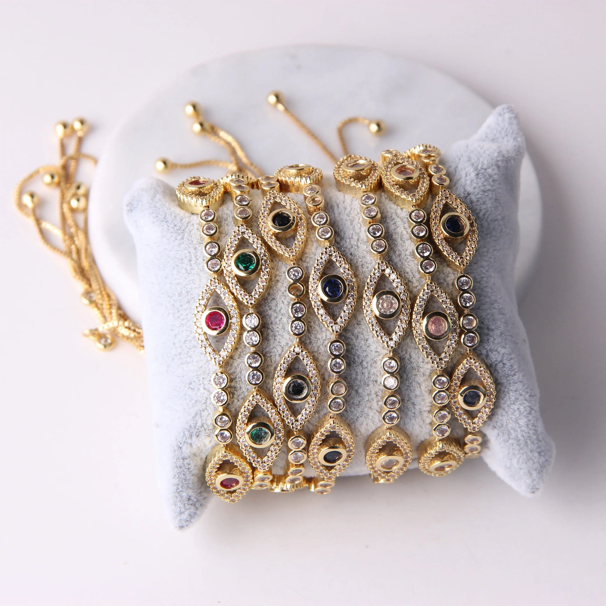 EVIL EYE CRYSTAL BRACELET - MARO JEWELRY