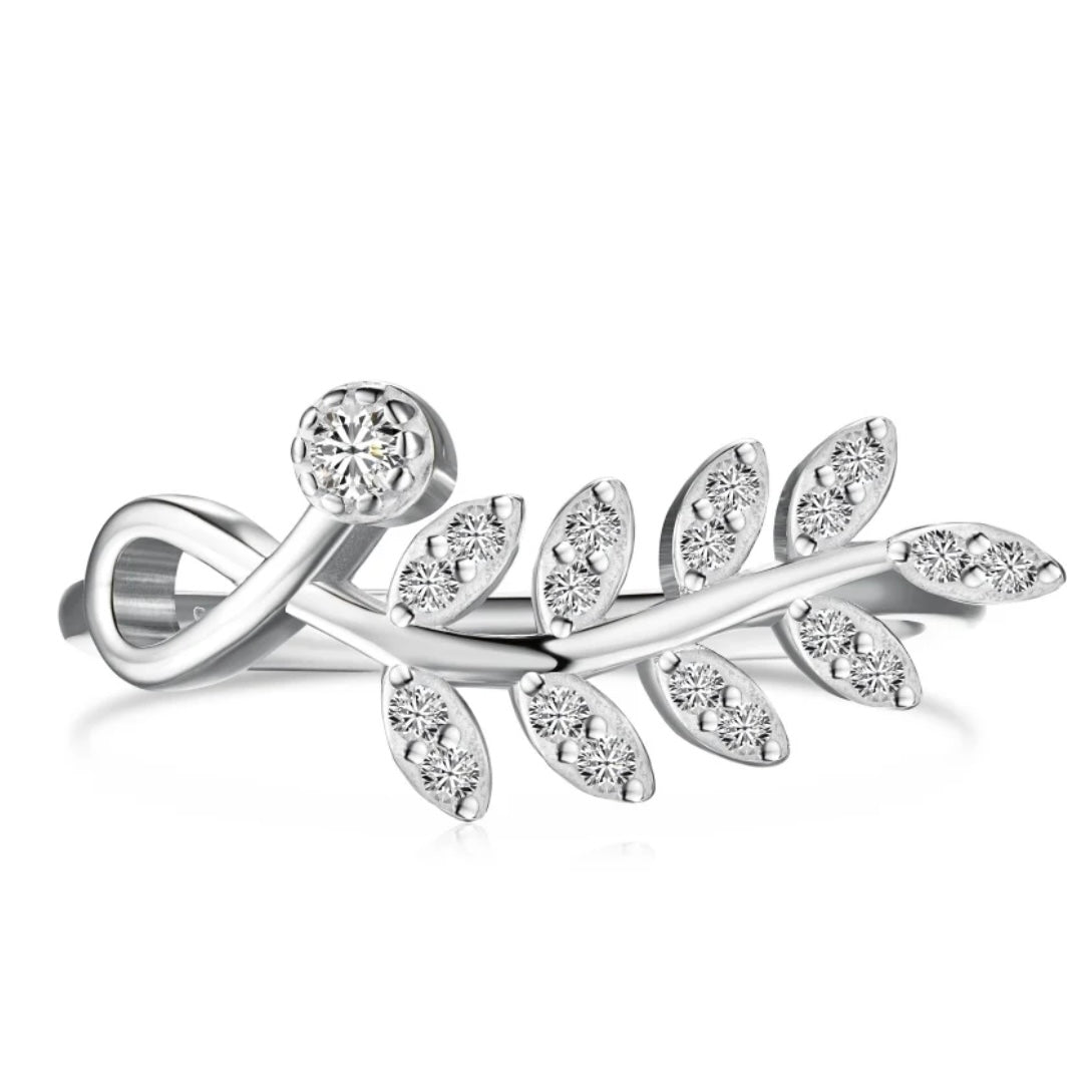 LEAVES CRYSTALS RING - MARO JEWELRY
