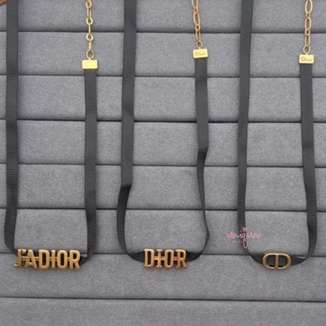 BLACK CHOKER NECKLACE - MARO JEWELRY