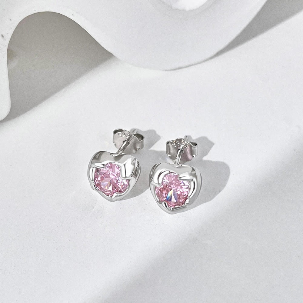 Pink Zirconia Earrings - MARO JEWELRY