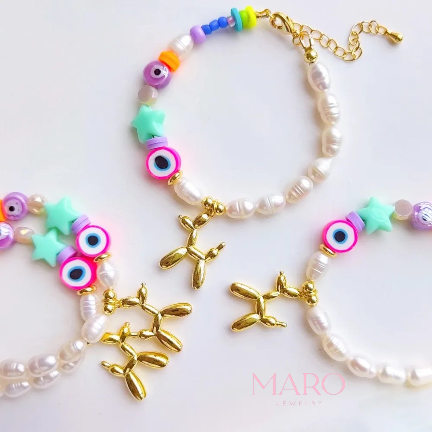 Balloon dog charm bracelet - MARO JEWELRY