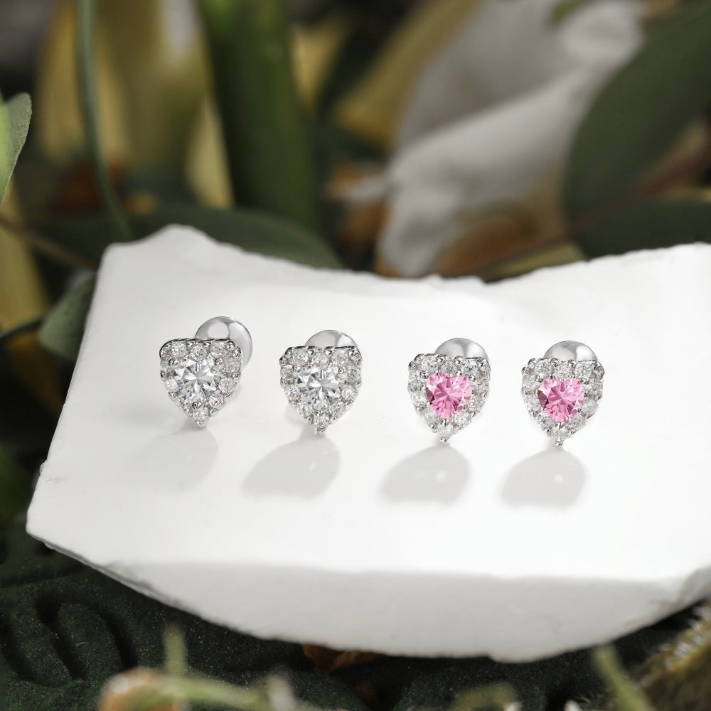 SILVER HEART EARRRING - MARO JEWELRY