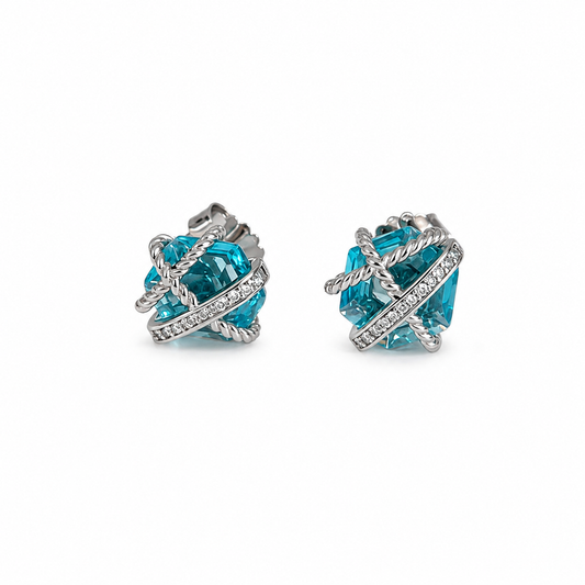DY Silver Earring by MARO, silver-tone earring for women