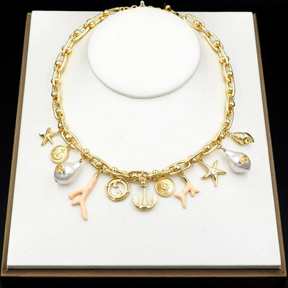 G Charms Necklace by MARO, alternate product view
