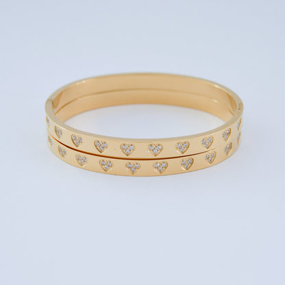 Zircon heart bracelet - MARO JEWELRY