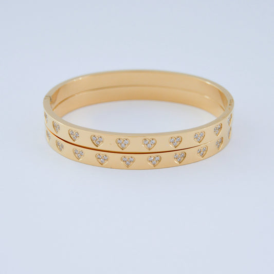Zircon heart bracelet - MARO JEWELRY
