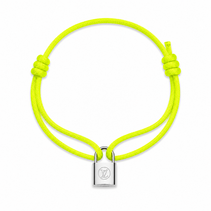 Mini Lock Silver Charm Bracelet on wrist by MARO Jewelry