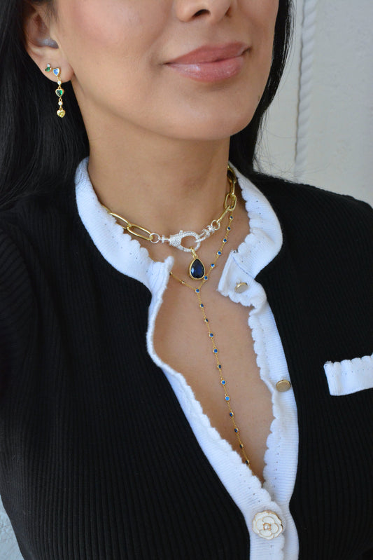 Drop Ice Bezel Charm by MARO Jewelry