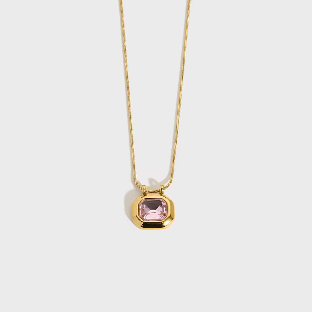 Zircon pendant necklace - MARO JEWELRY