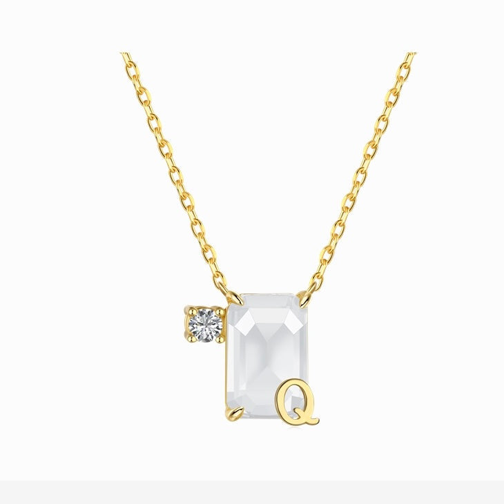 Initial Q necklace - MARO JEWELRY