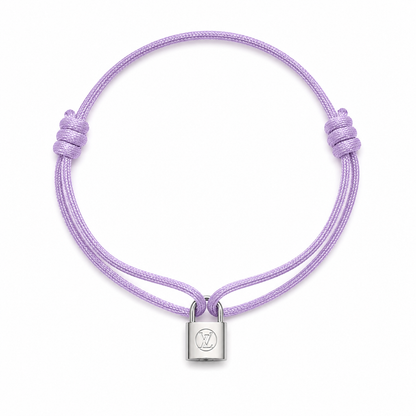 Mini Lock Silver Charm Bracelet close-up by MARO Jewelry