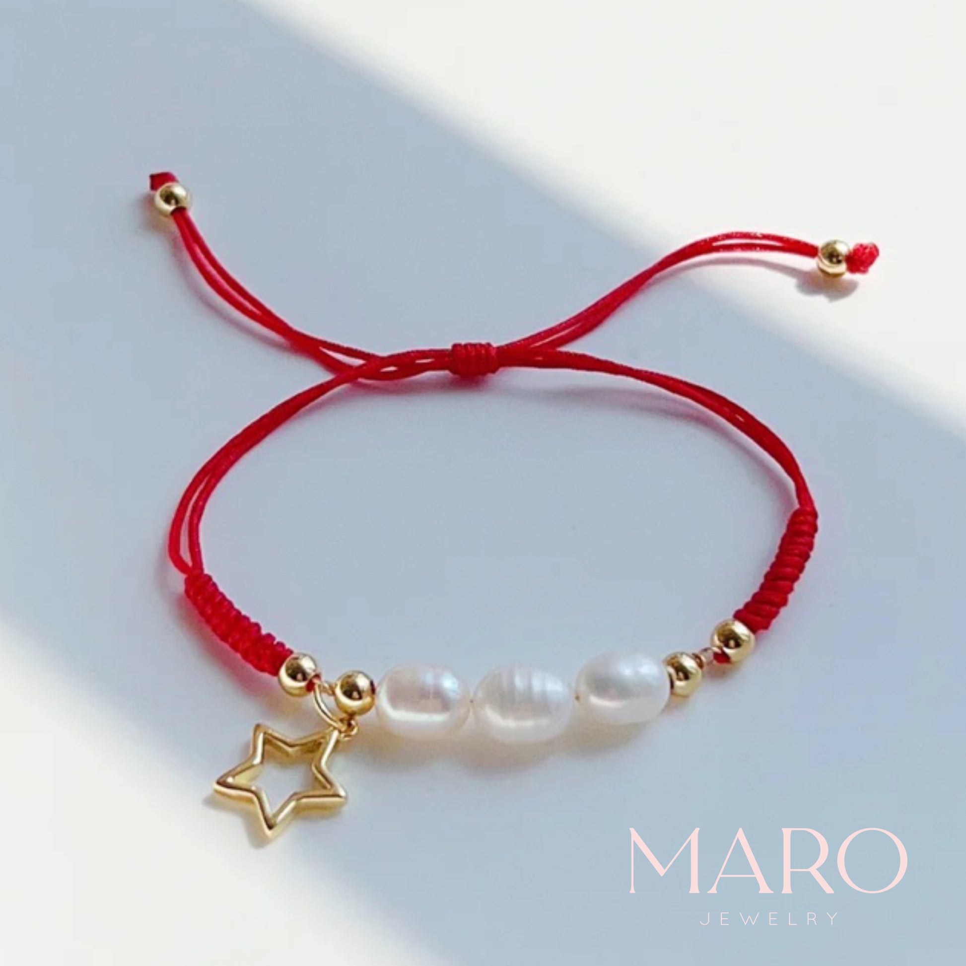 LUCKY RED STRIBG BRACELET - MARO JEWELRY