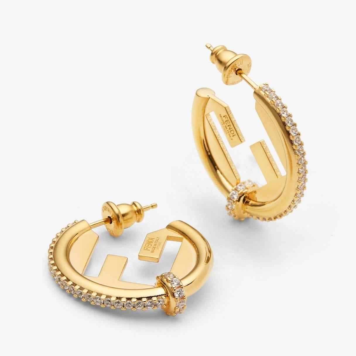 F Gold Hoops