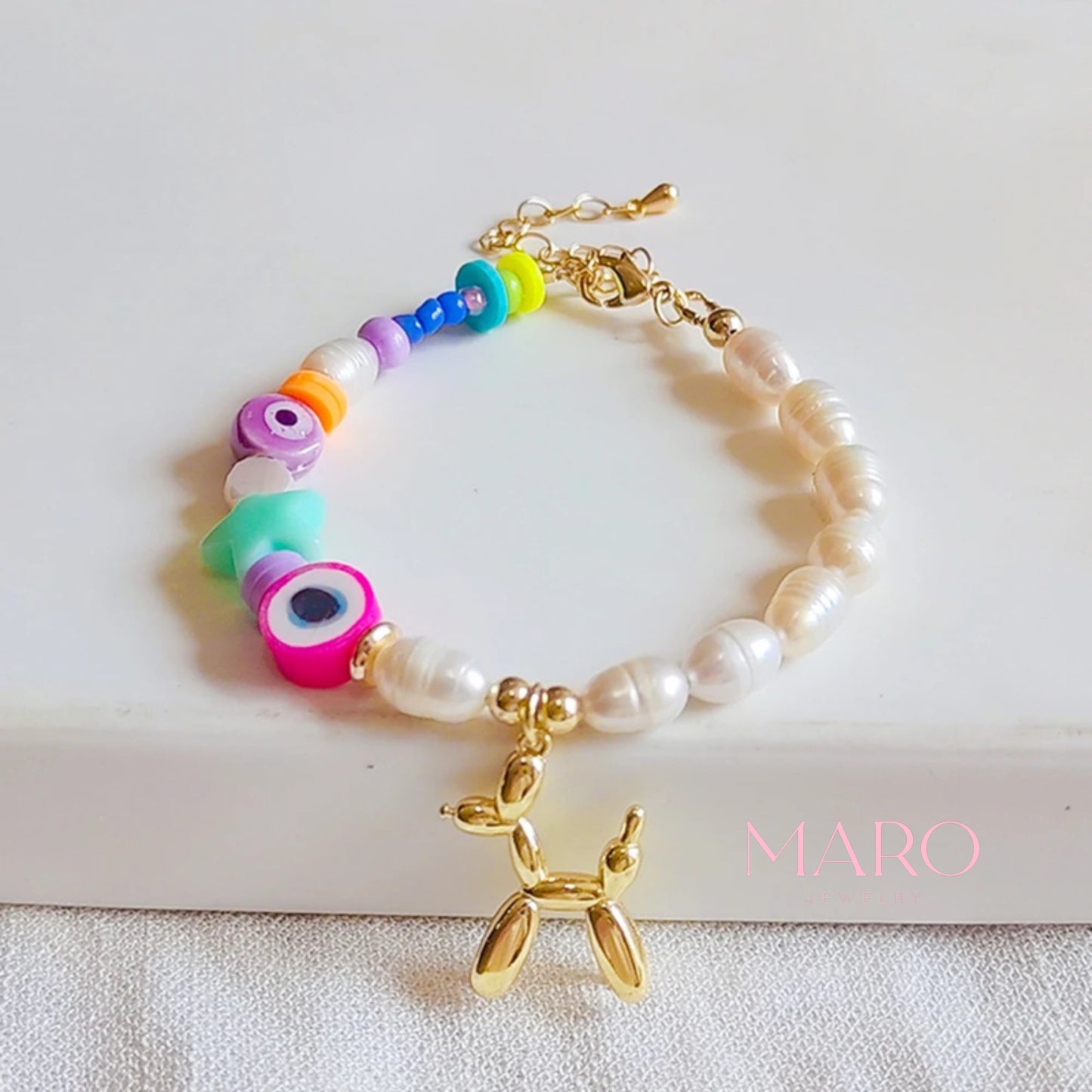 Balloon dog charm bracelet - MARO JEWELRY