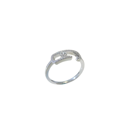 MSK Silver Ring detail by MARO polished silver-tone ring