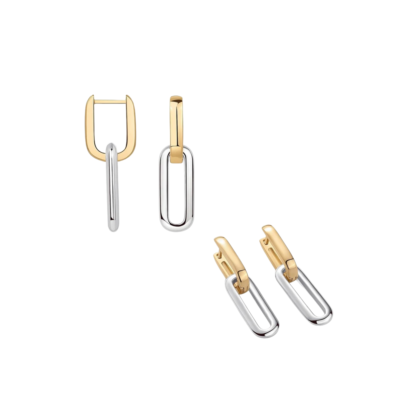 Duotone hoops Earrings - MARO JEWELRY