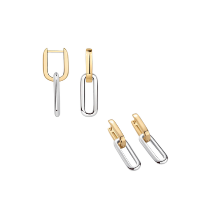 Duotone hoops Earrings - MARO JEWELRY