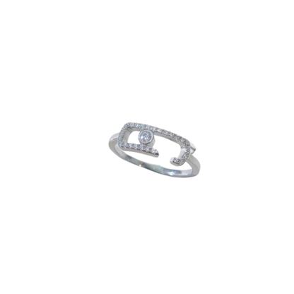 MSK Silver Ring by MARO size 6 7 or 8 statement ring