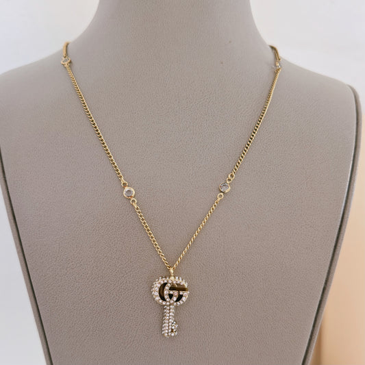 G KEY GOLD NECKLACE - MARO JEWELRY