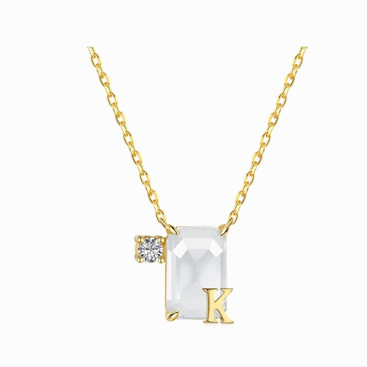 Initial k necklace - MARO JEWELRY