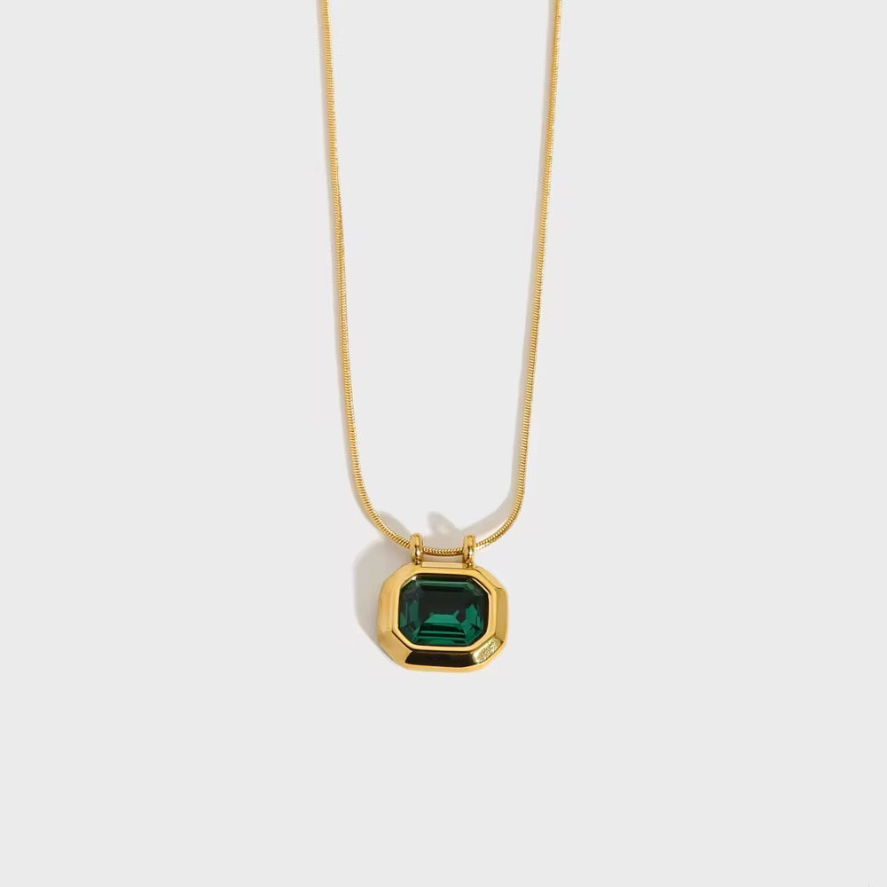 Zircon pendant necklace - MARO JEWELRY