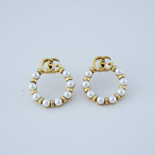 GG Pearl earring - MARO JEWELRY
