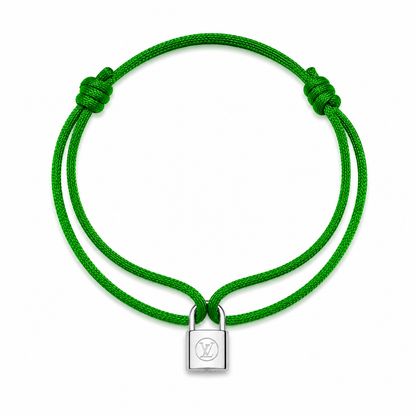 Mini Lock Silver Charm Bracelet flat lay by MARO Jewelry