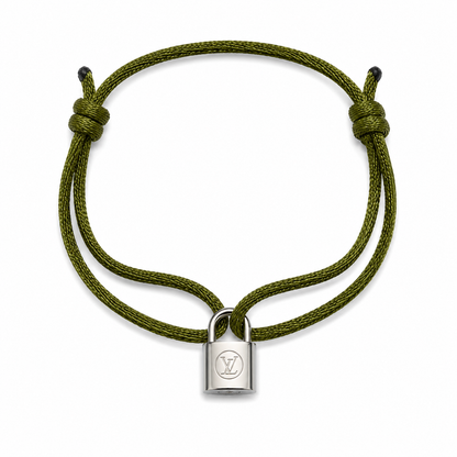 Mini Lock Silver Charm Bracelet color detail by MARO Jewelry