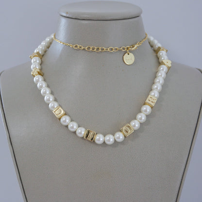 D Gold Necklace by MARO, alternate product view