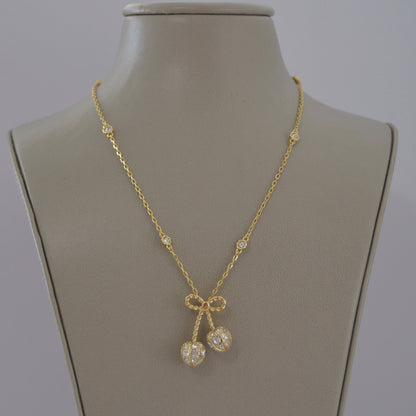 Cherry Gold Necklace - MARO JEWELRY