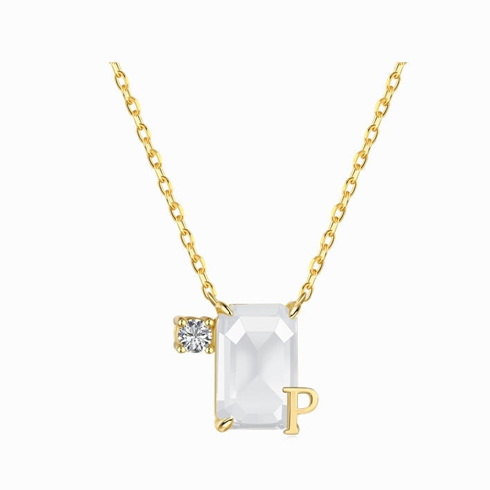 Initial P necklace - MARO JEWELRY