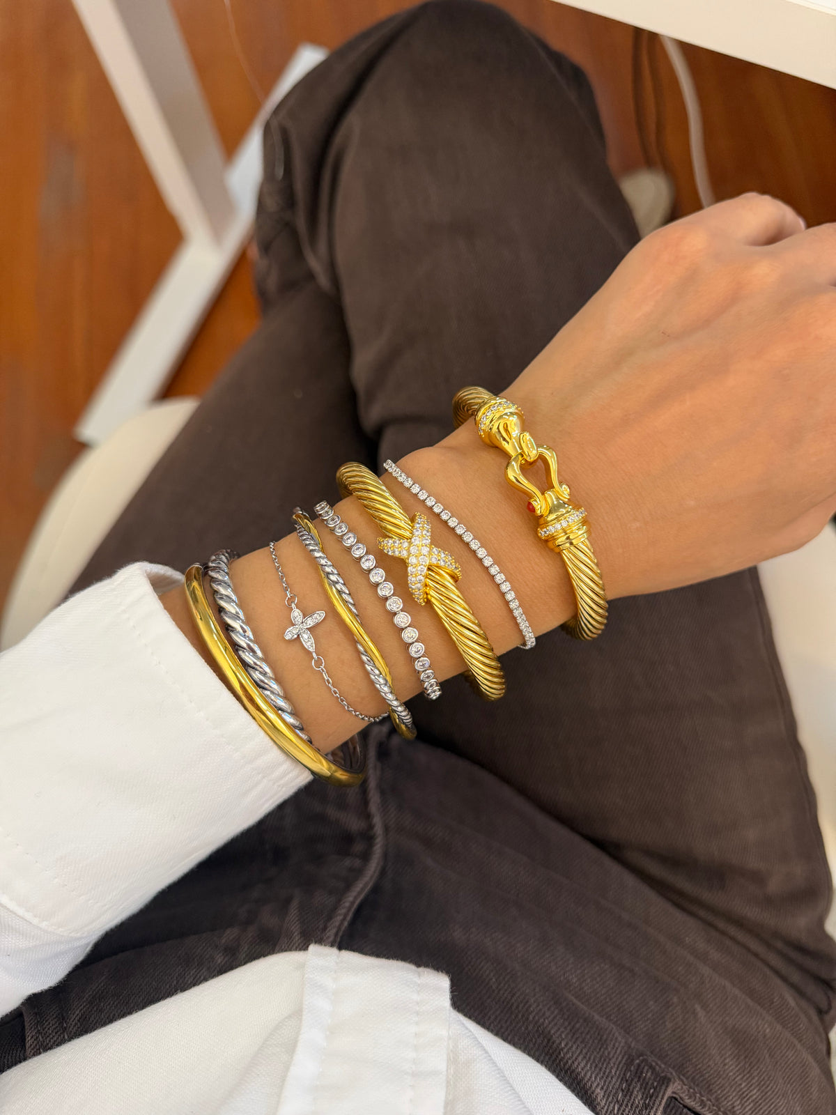 DY TWO TONE BRACELET 5MM
