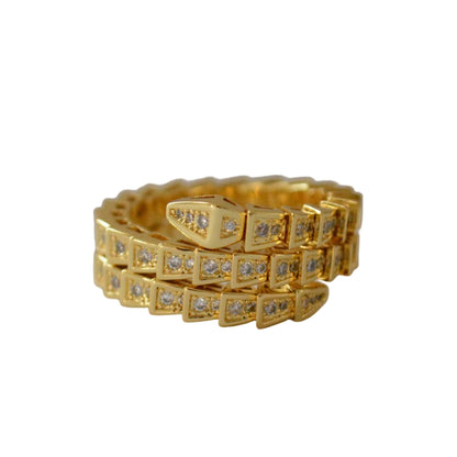 Serpenti Gold Ring by MARO polished ring detail