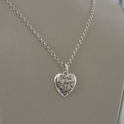 Blind for Love Necklace close-up by MARO Jewelry