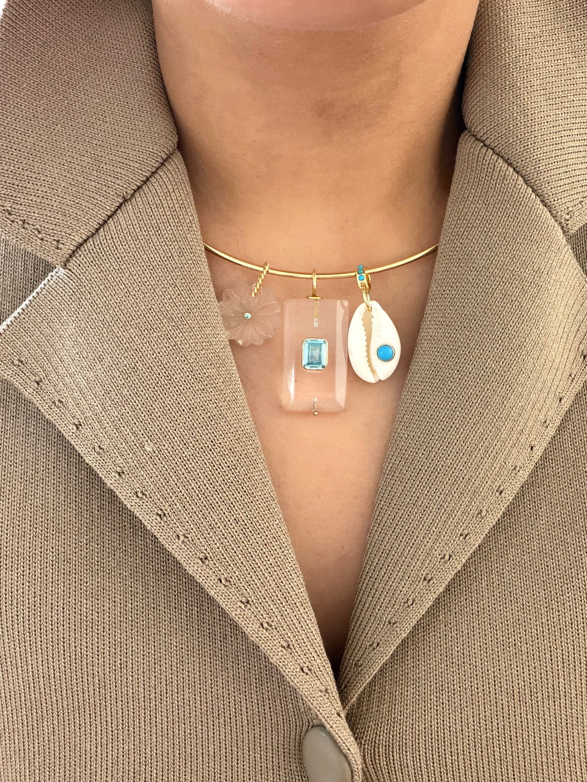 The Turquoise Shell Charm