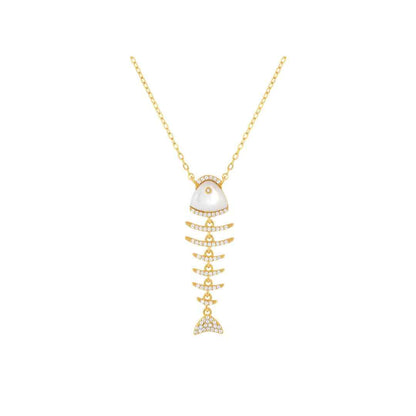 Fish Mother of Pearl Necklace ocean-inspired pendant by MARO