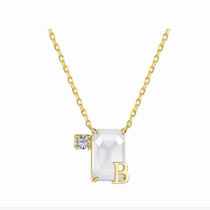 Initial B necklace - MARO JEWELRY
