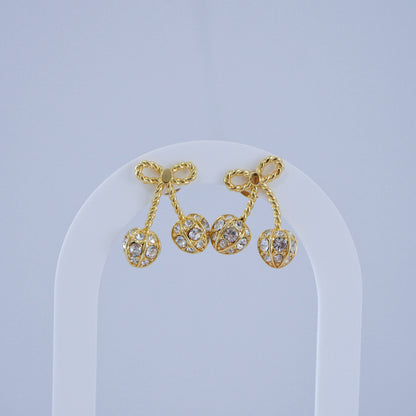 Gold Cherry Earring - MARO JEWELRY