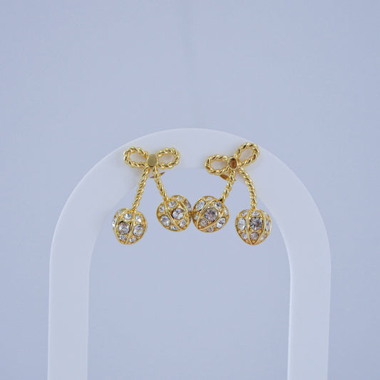 Gold Cherry Earring - MARO JEWELRY