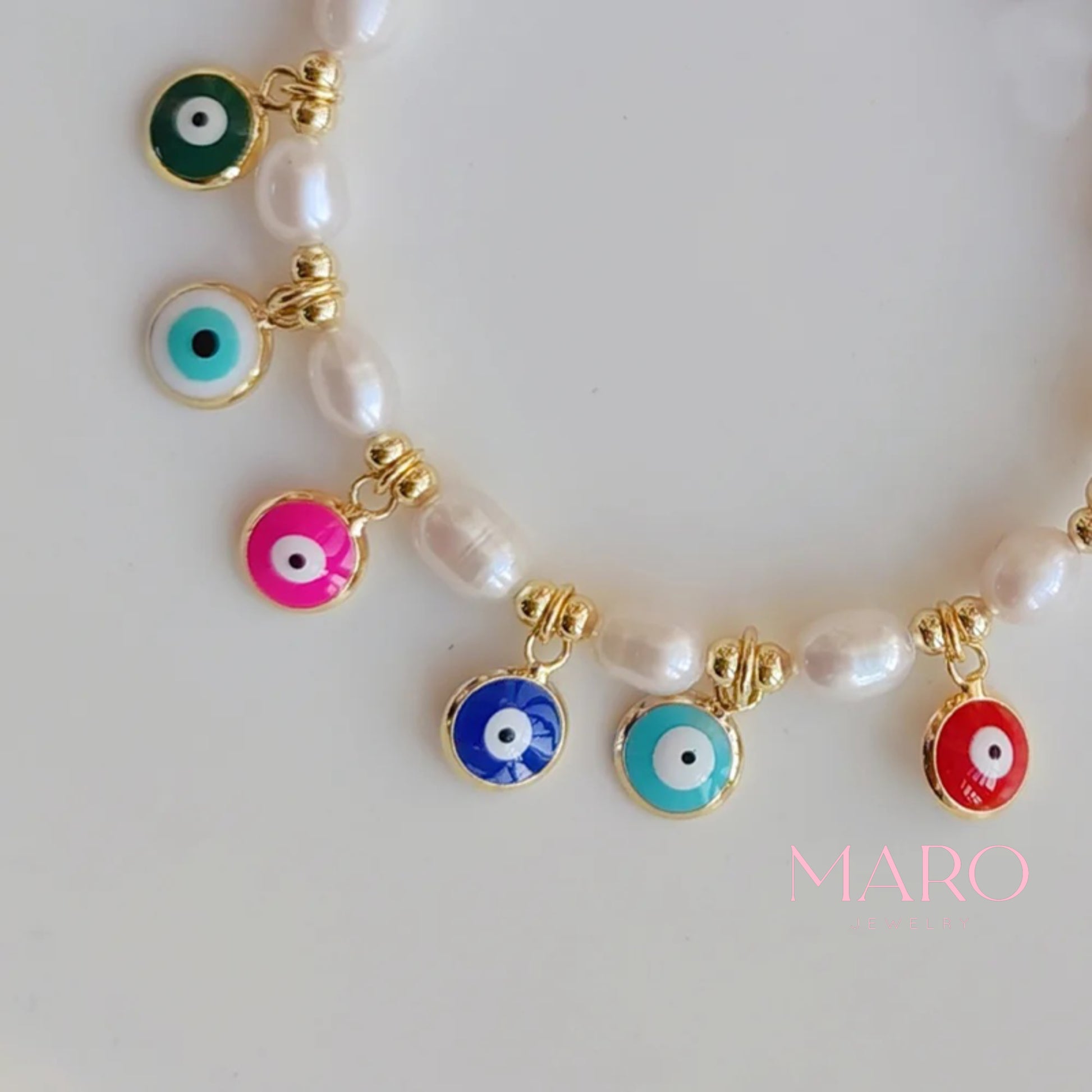 Evil eye charm bracelet - MARO JEWELRY