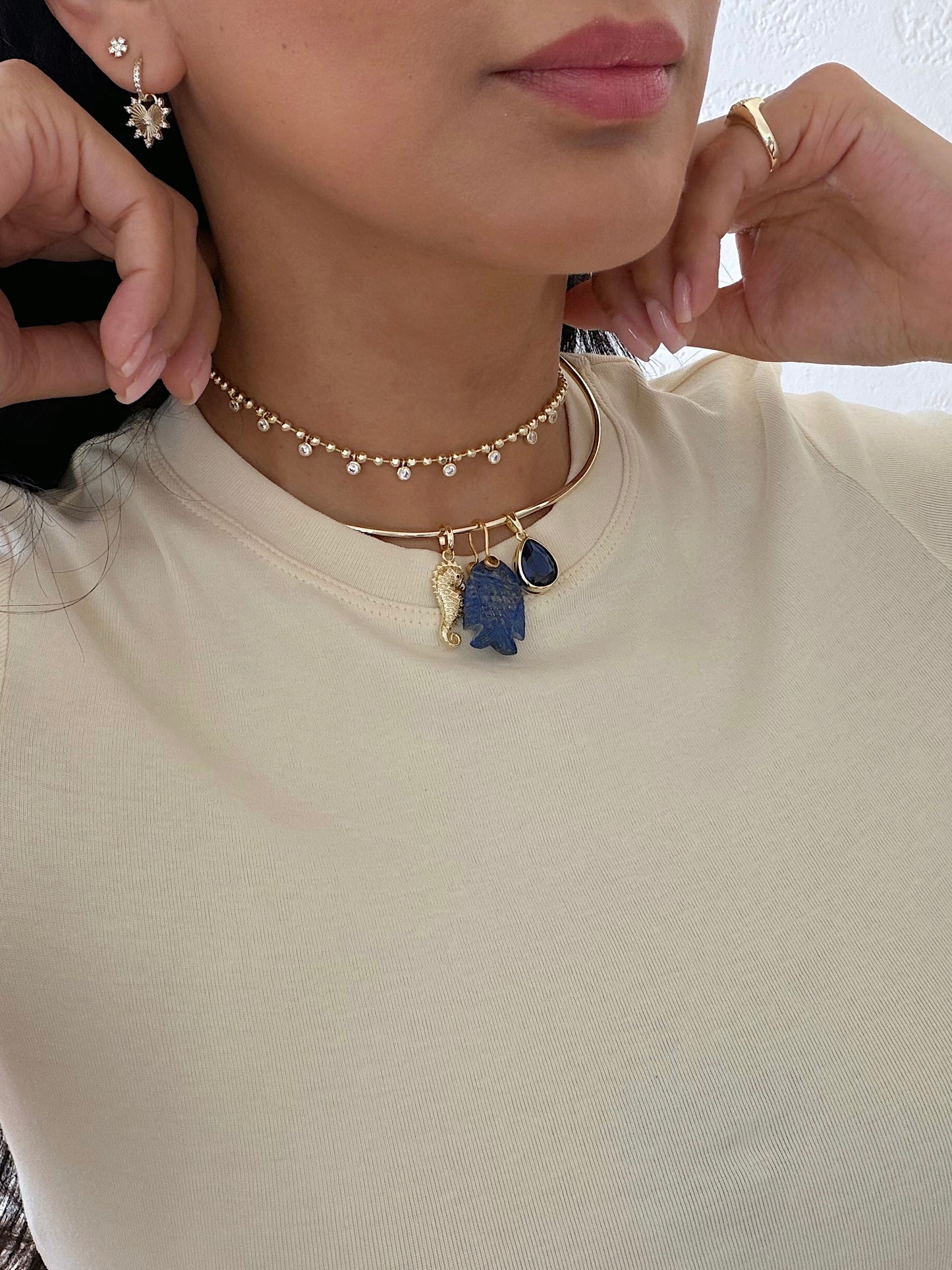 Bezel Gold Necklace