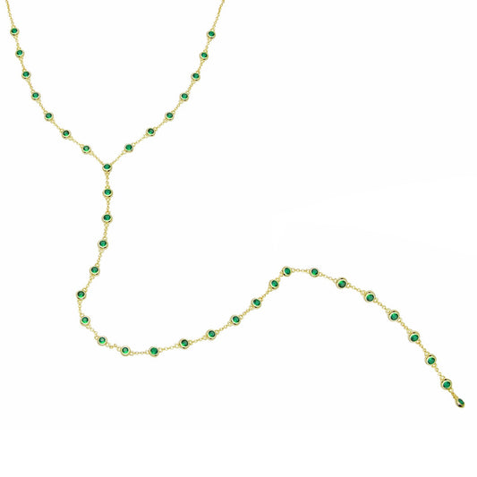 Emerald Lariat Necklace – Elegant and Dazzling Design for Every Occasion