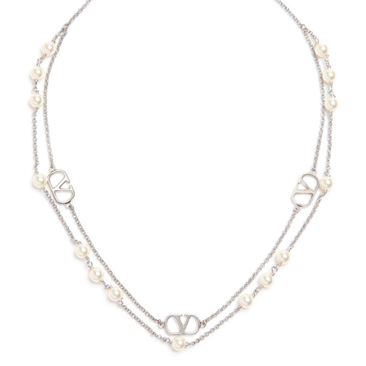 V Silver Necklace by MARO product view