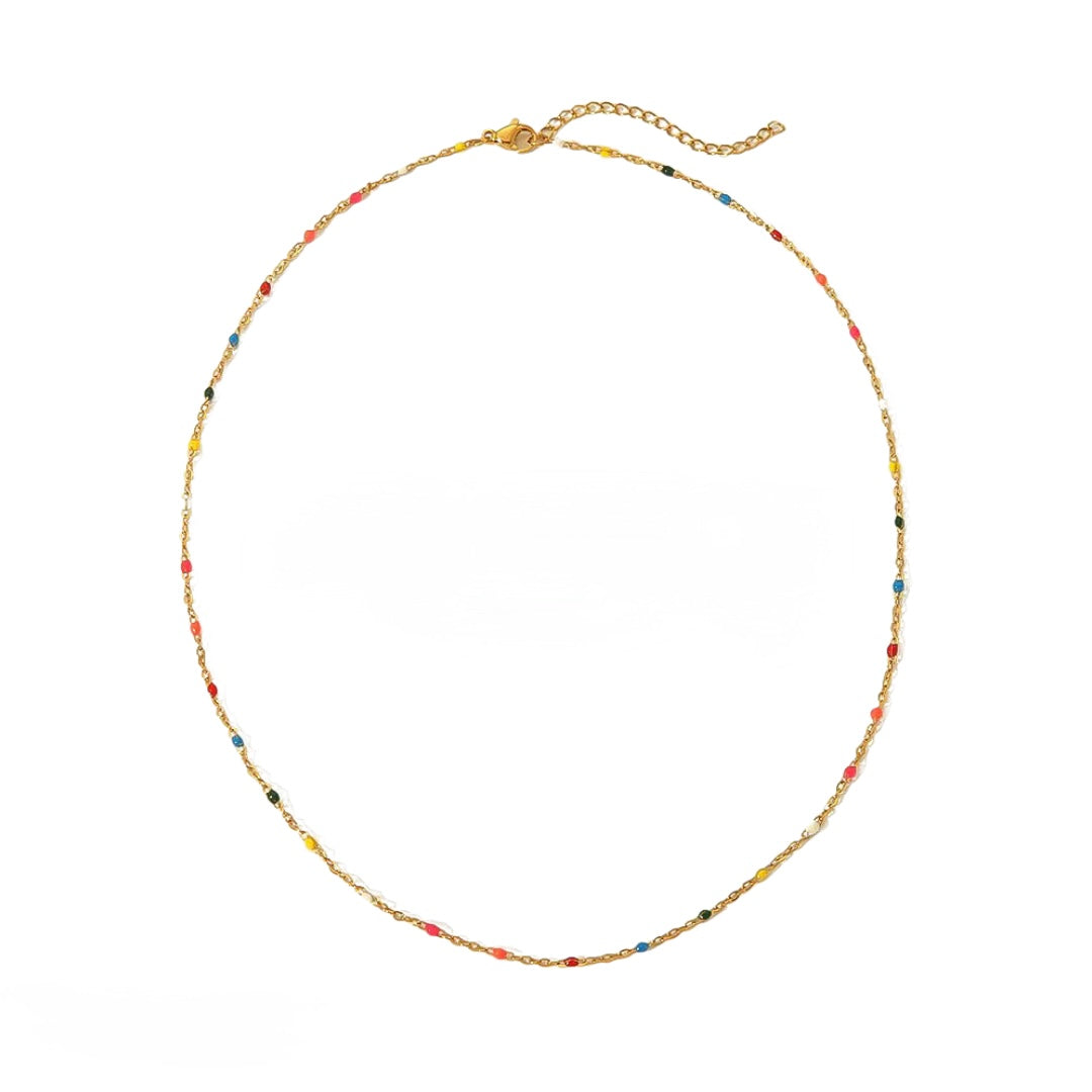 Colored bead necklace - MARO JEWELRY