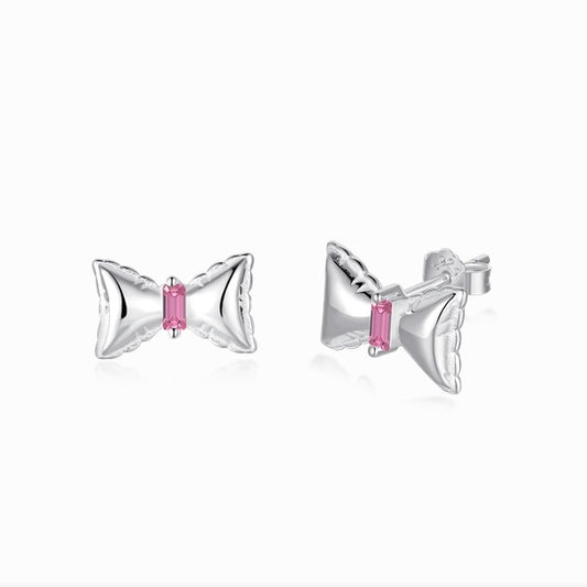 RIBBON PINK CRYSTAL EARRING - MARO JEWELRY