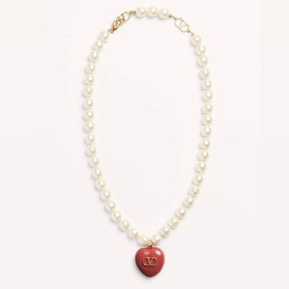 V Red Heart Necklace by MARO red heart necklace